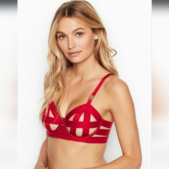 VS Very Sexy Strappy Open Cup Demi Bra - Picture 4 of 6